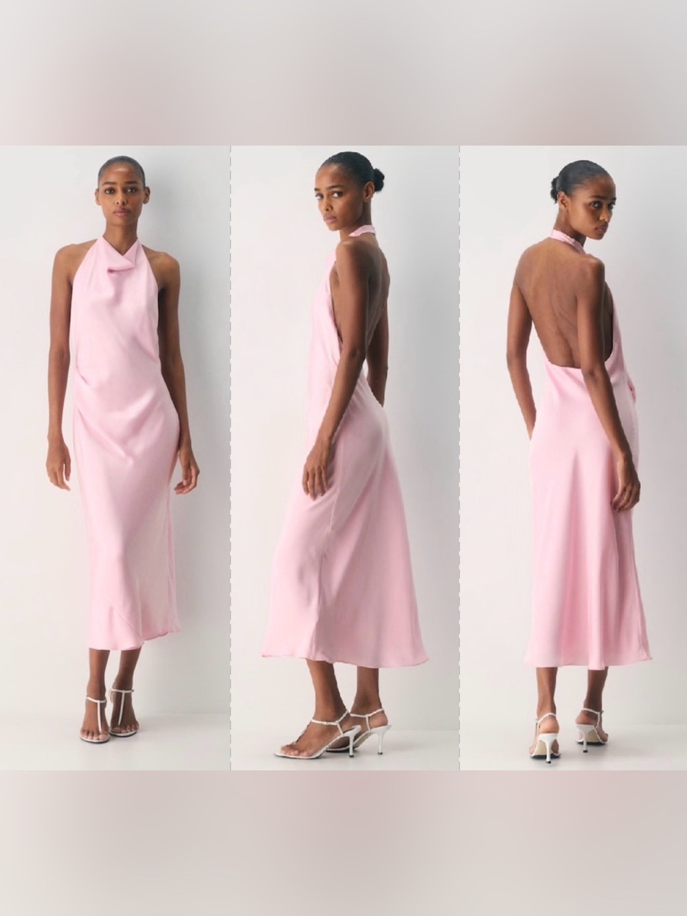 NWOTS Aritzia Ten Audience Satin Maxi Halter Dress Sz 6